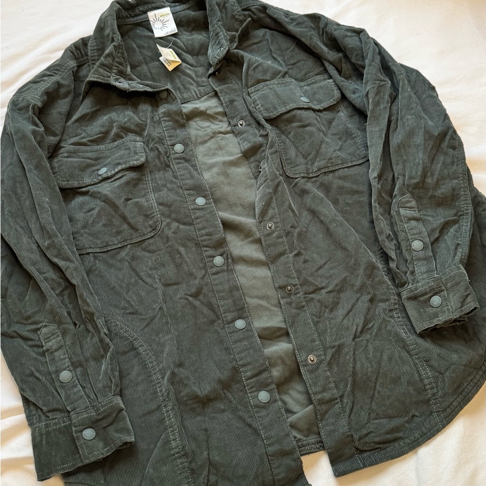 Aerie Dark Green Corduroy Jacket
